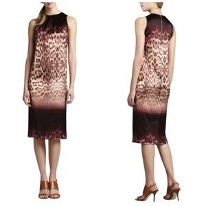 J Brand Clara Ombre Leopard-Print Dress, size S